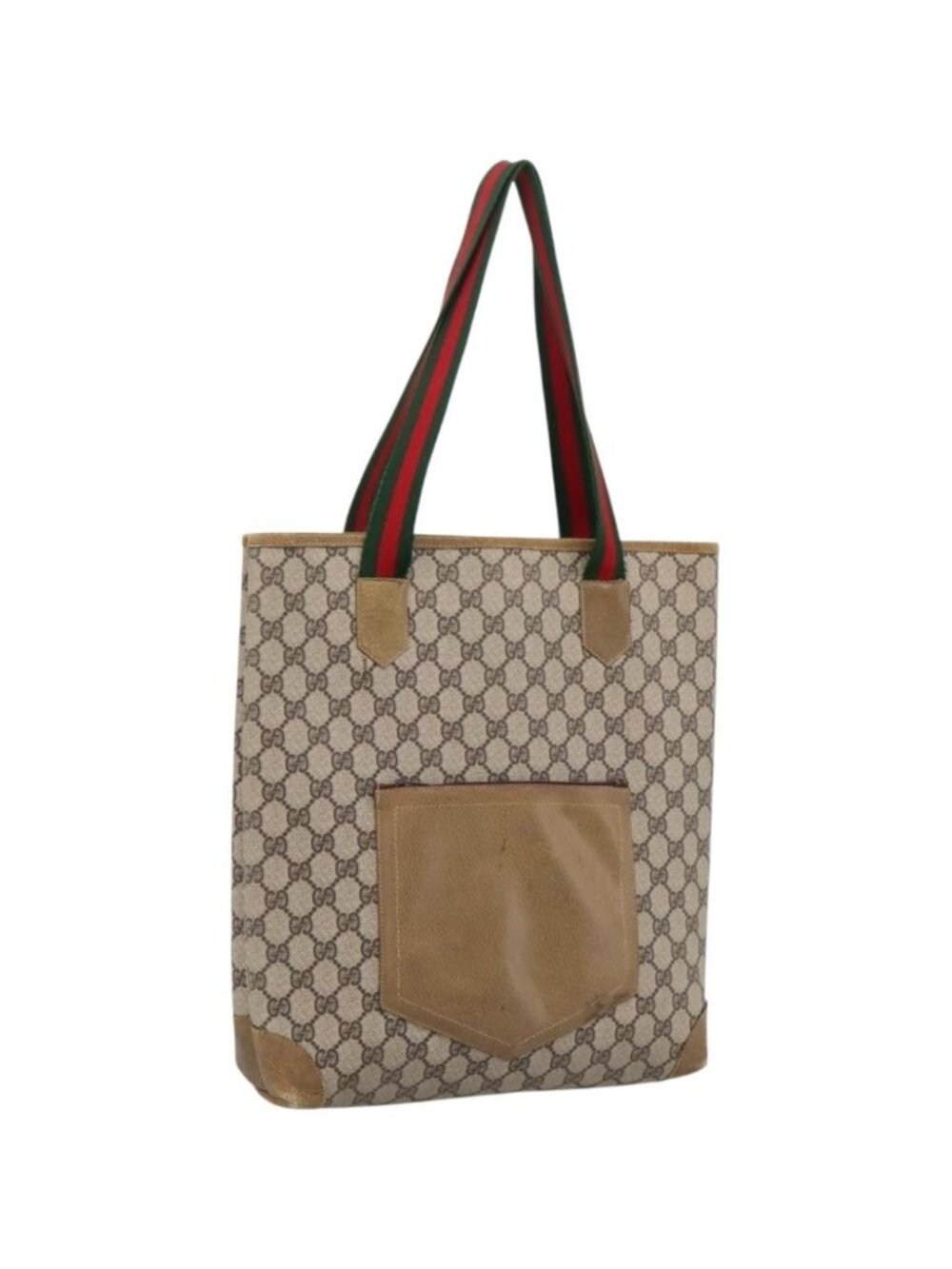 GUCCI GG Supreme Tote Bag PVC Leather Beige 47 02 4120
